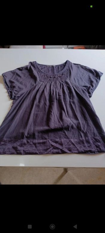 Tee shirt manches courtes blouse femme DDP rétro vintage taille XL