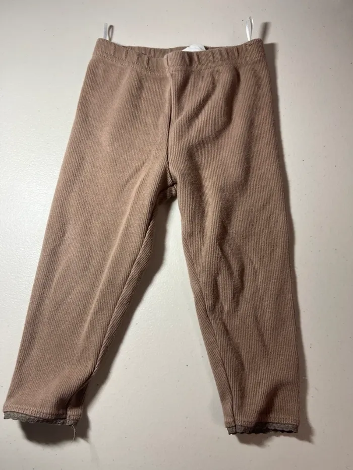 Legging 80cm taupe fille