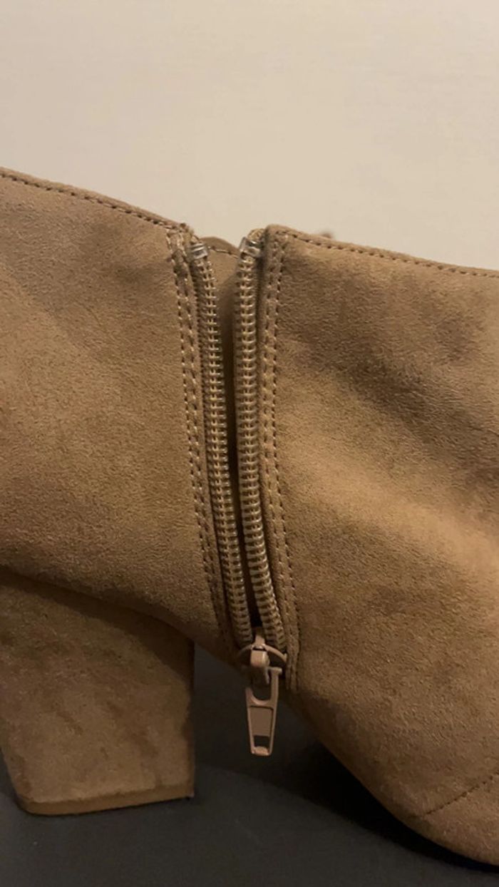 Bottines camel façon daim 38 - photo numéro 4