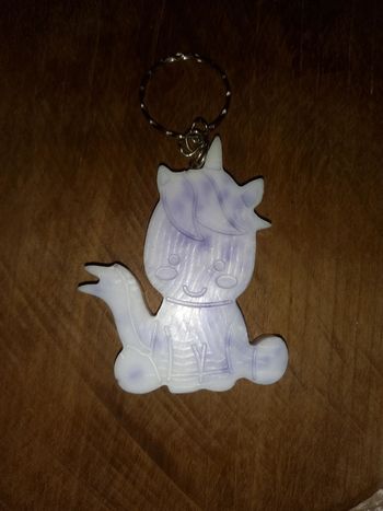 Portr clé licorne résine epoxy