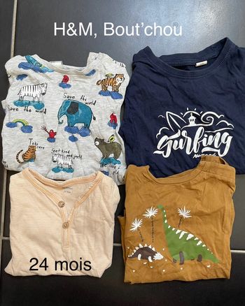 Tshirts MC taille 24 mois