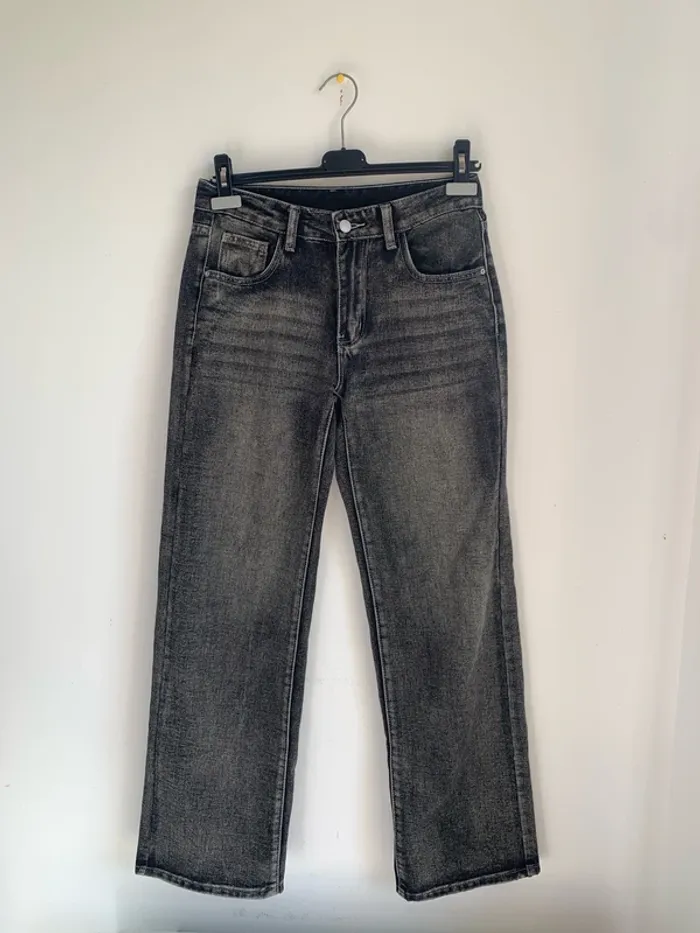 Jean noir chiné wide leg