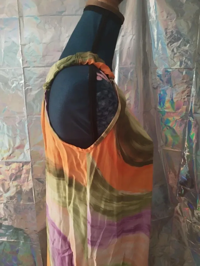 Robe été longue asymétrique colorée - photo numéro 5