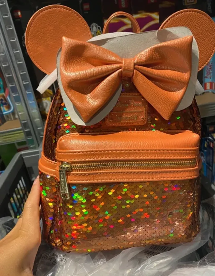 Sac a dos sequin orange disney