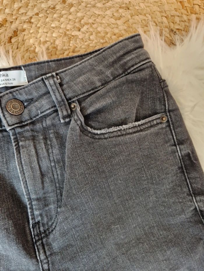 🐭 Jeans gris foncé Bershka taille 36 - photo numéro 5