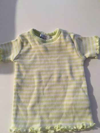 T-shirt 6 mois blanc et vert