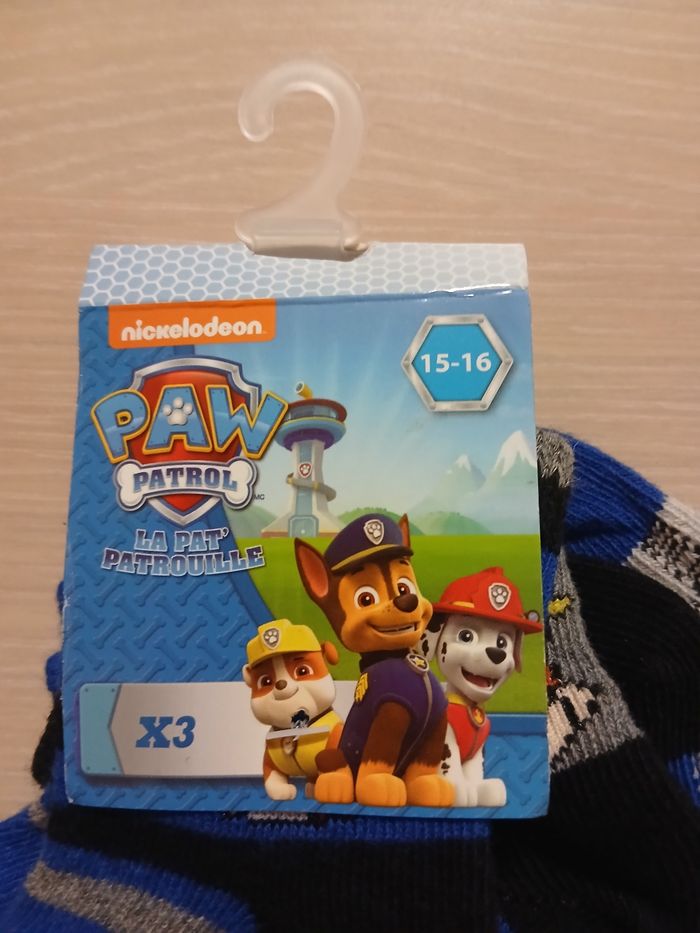 Lot de 3 paires de chausettes bebe pointure 15/16 neuve la pat'patrouille - photo numéro 7