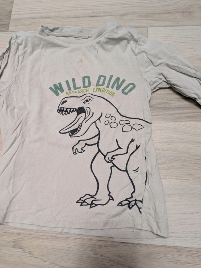 T-shirt manches longues garçon 5 ans dinosaure - photo numéro 3