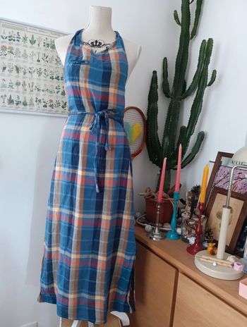 Robe tablier vintage à carreaux taille 38/40