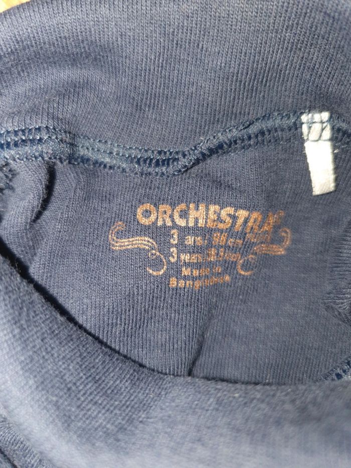 sous pull orchestra 3 ans marine - photo numéro 3