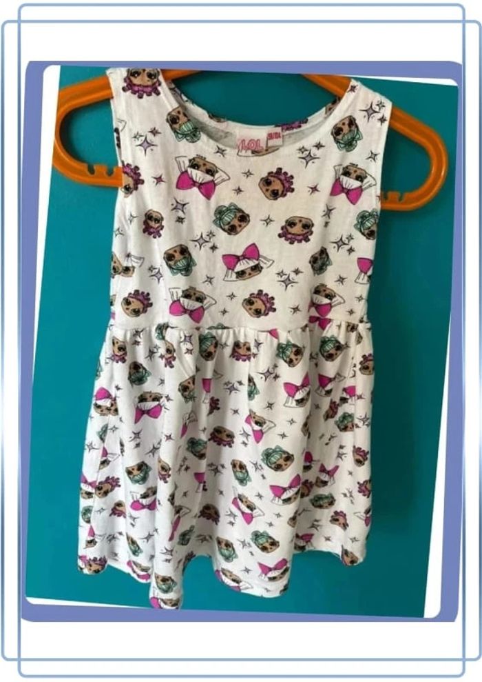 Jolie robe en coton 3/4 ans LOL