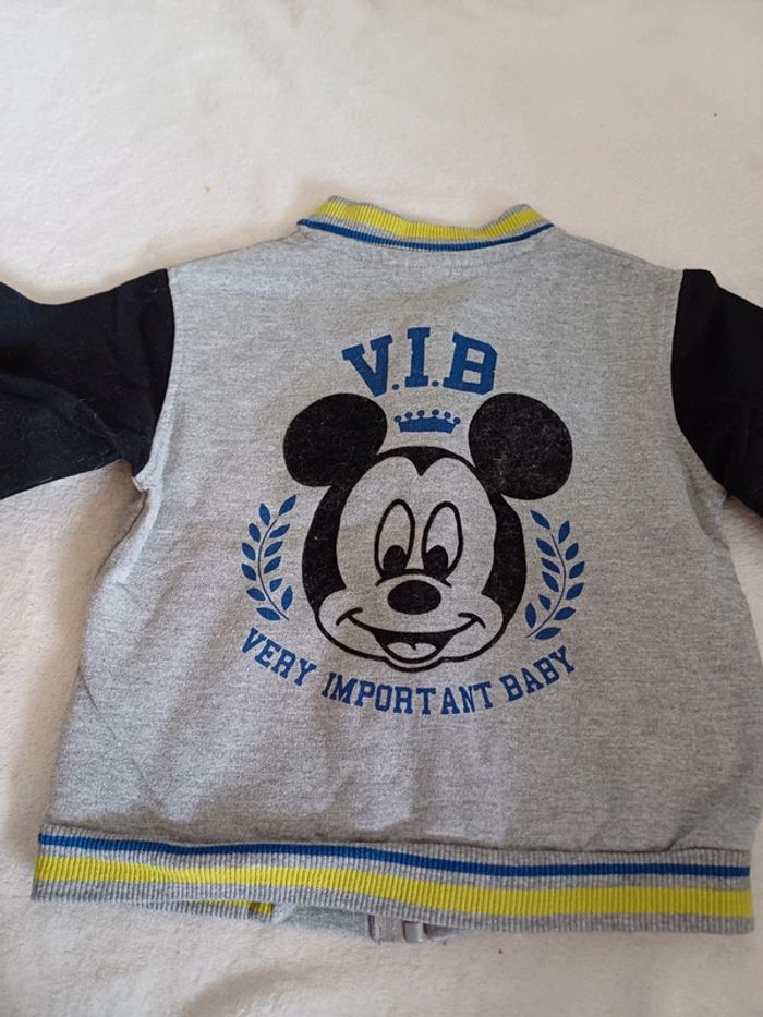 Sweat zippé gris VIB 18 mois Disney - photo numéro 3