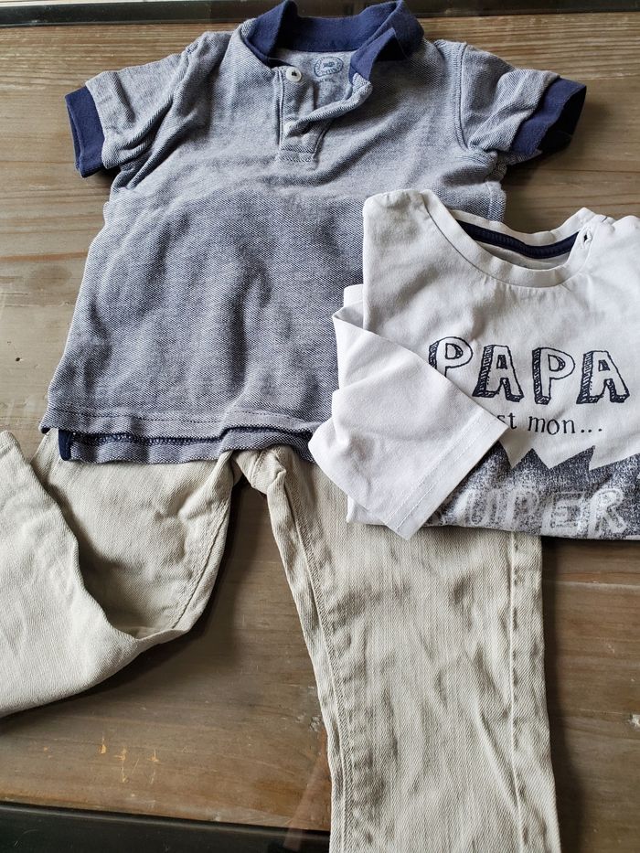 Ensemble pantalon polo et t-shirt 2 ans