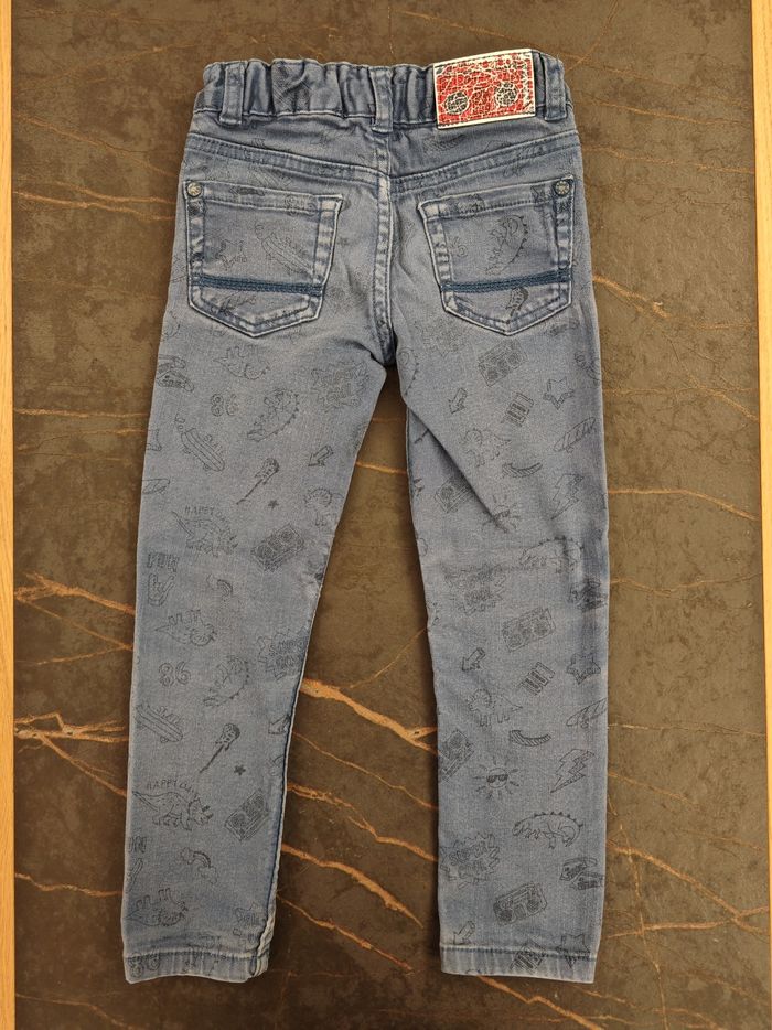 Pantalon bleu dinosaures DPAM 4 ans - photo numéro 2