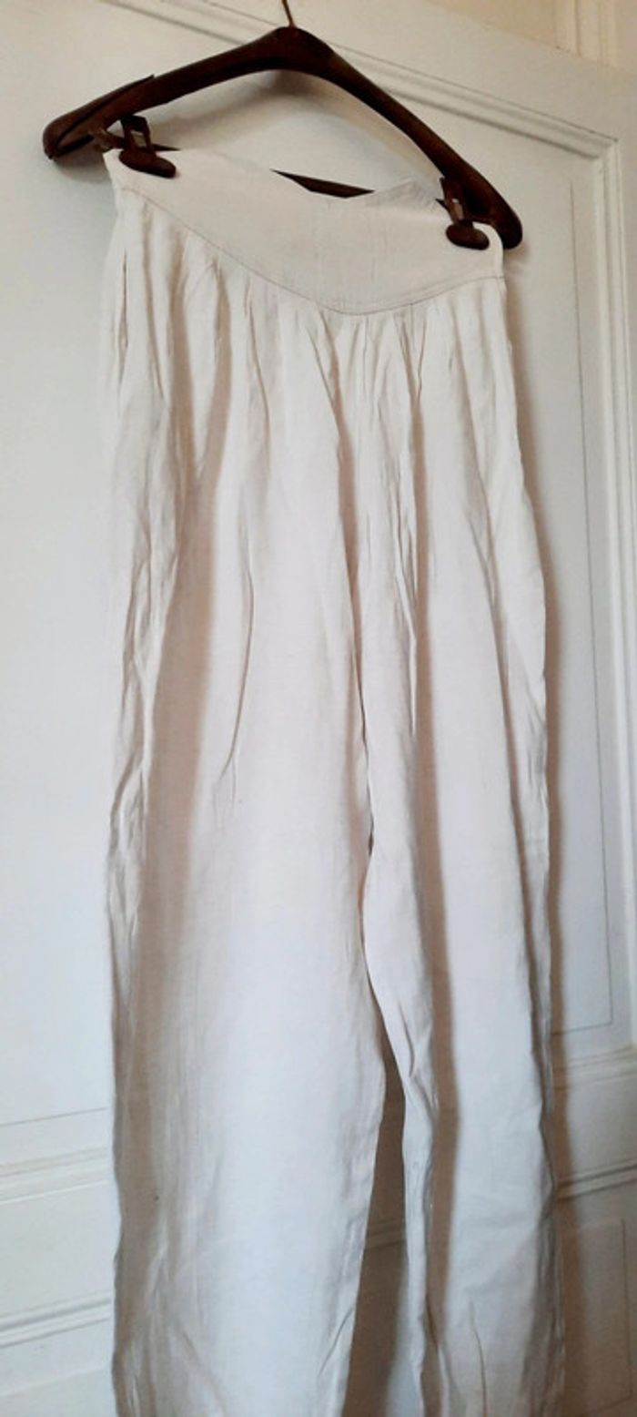 Pantalon blanc cassé vintage - photo numéro 2