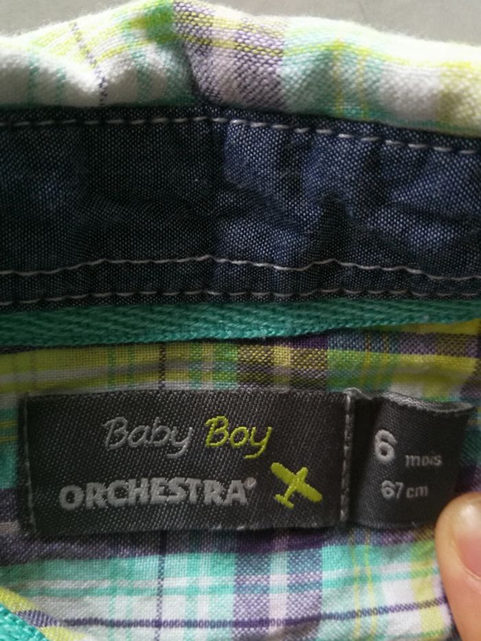 Chemise manches courtes garçon 6 mois - photo numéro 3