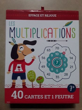 Les multiplications - 40 cartes éditions 123soleil TBE