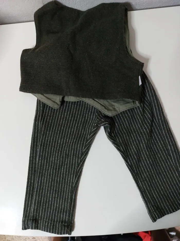 Ensemble gilet vert foncé " bebetto " - photo numéro 2