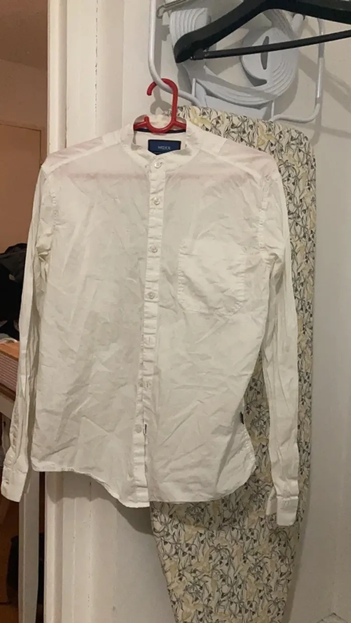 Chemise blanche col mao