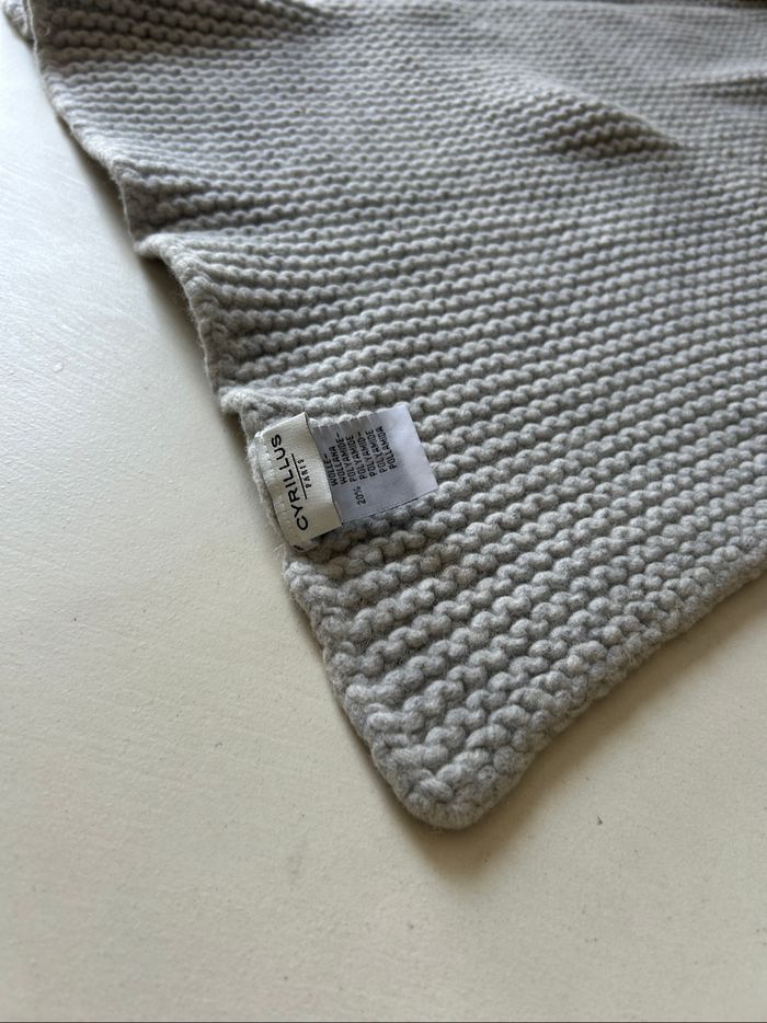 Plaid bébé Cyrillus – Grosse maille en laine (80%) – 63x83 cm - photo numéro 3
