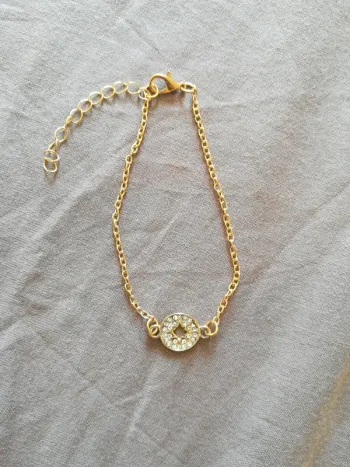 Magnifique bracelet doré, pendentif étoile avec strass argentés, shein, neuf avec étiquette