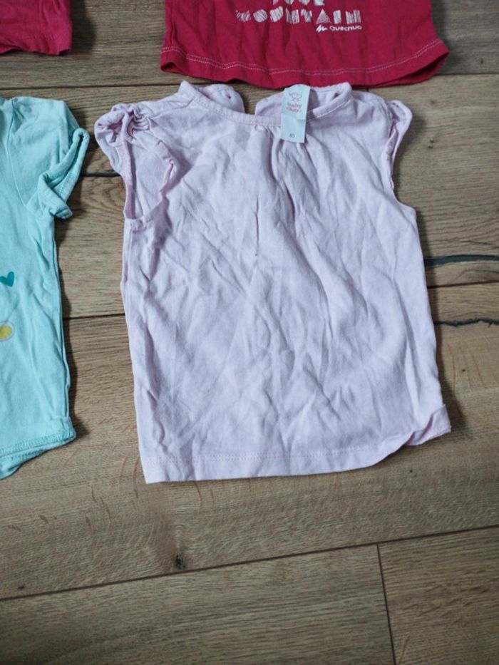 Lot de 4 t-shirts filles 12 mois - photo numéro 2