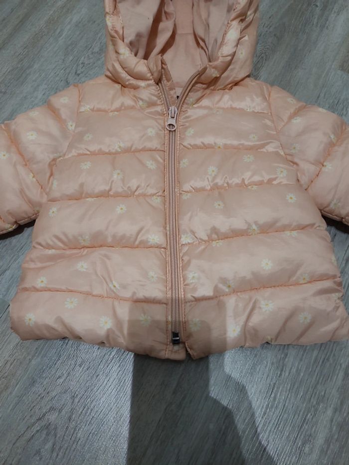 Doudoune avec capuche chaude a fleurs - photo numéro 4