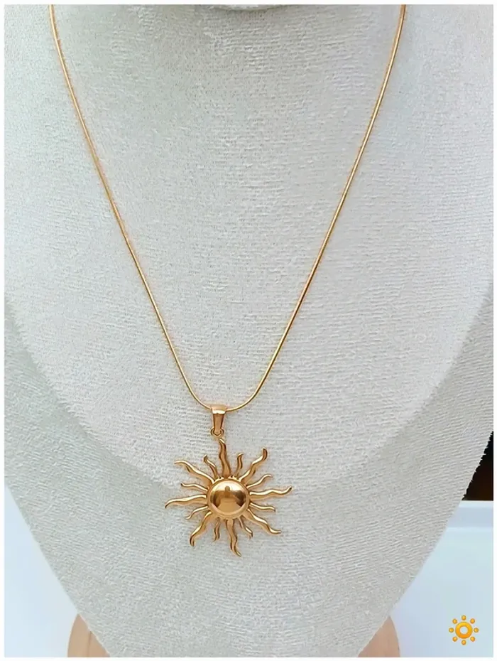 Collier pendentif soleil doré – Style Zag Bijoux solaire tendance - photo numéro 3