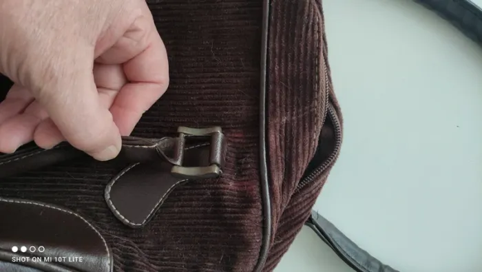 Petit sac velours marron vintage - photo numéro 3