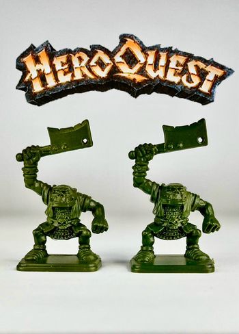HeroQuest 1989 : Lot 2 Figurines Orcs ( Hachoir )
