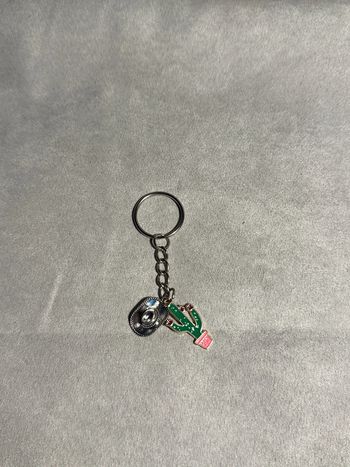 Porte-clés fait main – Chapeau & Cactus style western 🌵🤠