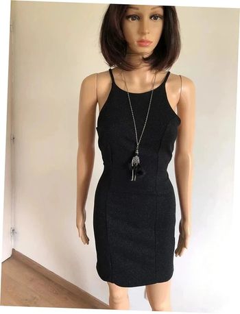 Robe noire pailletée sans manches Morgan taille S excellent état