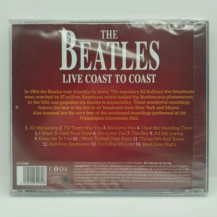 BEATLES - Live Coast To Coast - ALBUM CD (neuf) - photo numéro 2