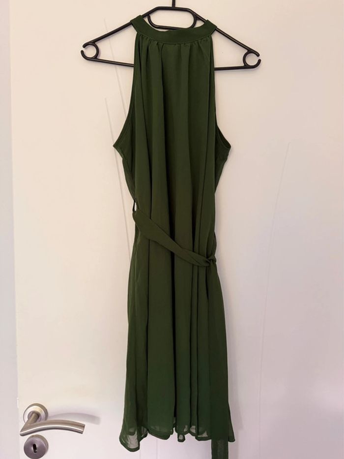 Robe ras du cou vert sapin - photo numéro 2