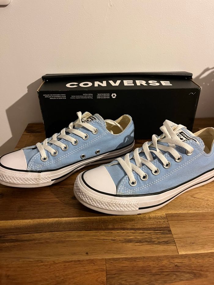 Converse bleu clair T37 - photo numéro 3