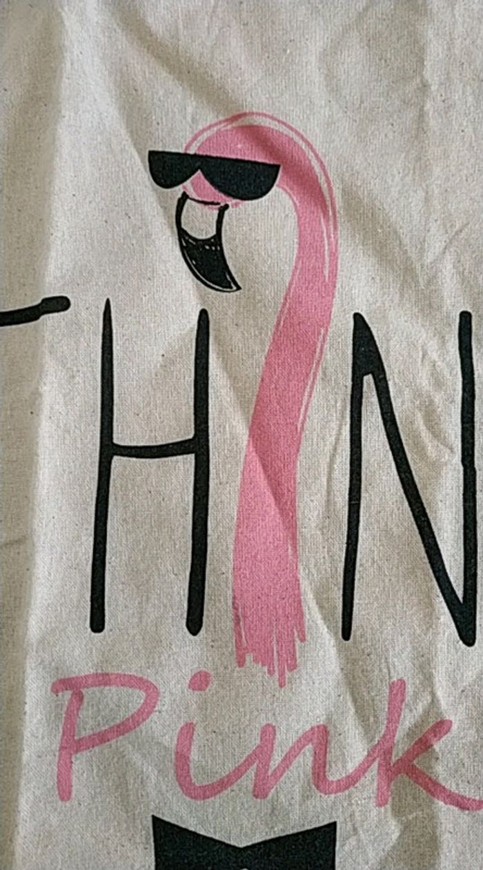 Tote bag flamant rose - photo numéro 2