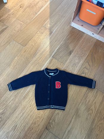 Gilet laine bleu marine