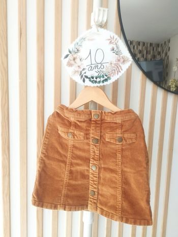 Jupe velours marron Kiabi 10ans