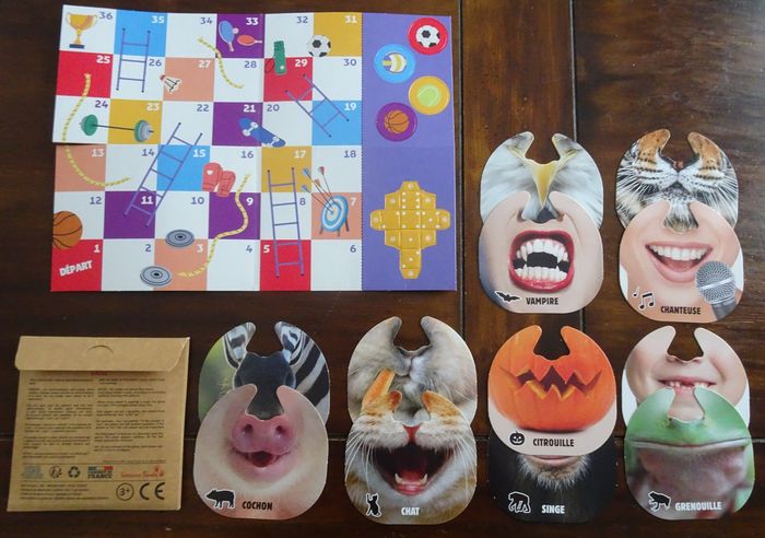 Lot de 2 jeux enfants en carton: Quiz my face – qui suis-je + Jeu des échelles - photo numéro 2