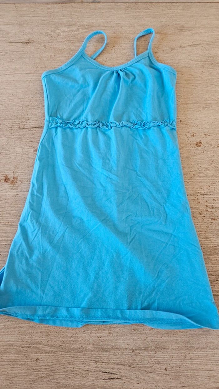Robe courte à bretelles, bleue, Nonito Kids, 6 ans, neuve - photo numéro 3