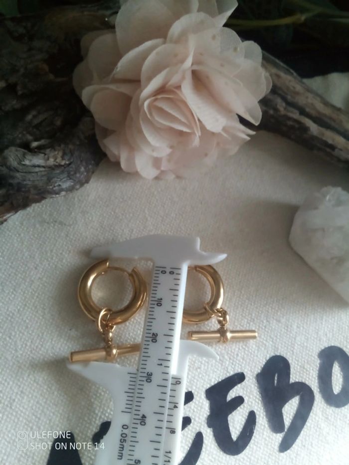 Boucles d'oreilles bohèmes intemporelles acier inoxydable - photo numéro 2