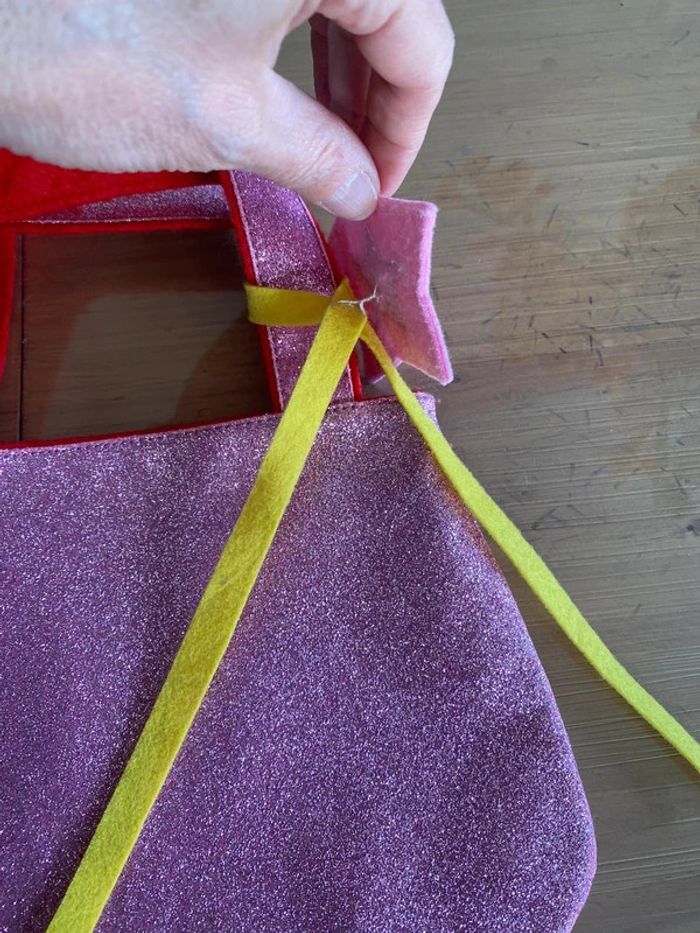 Sac rose à paillettes Pakhuisoost et ceinture rose petite fille - photo numéro 3