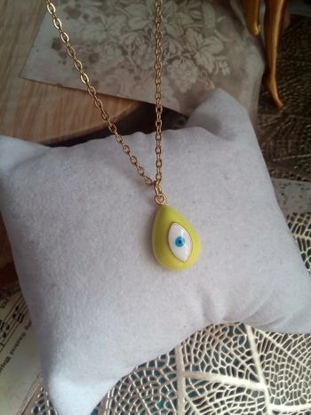 Collier de protection oeil turc 18k