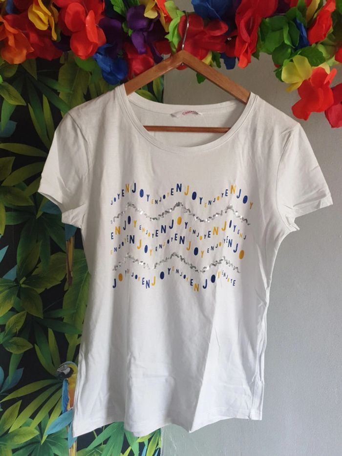 T-shirt enjoy sequins paillettes