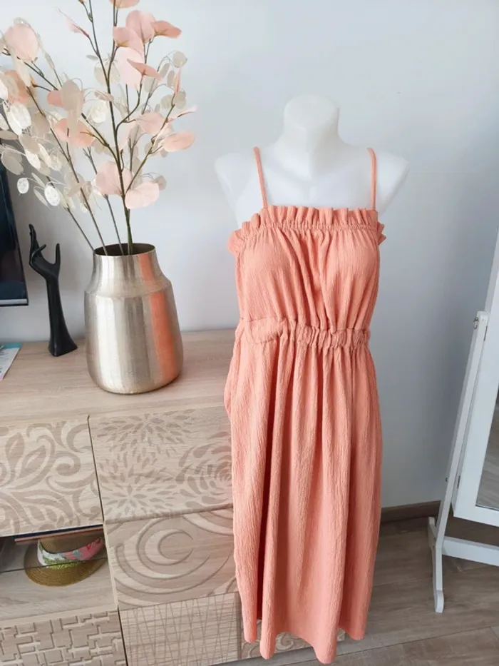 Robe corail crêpe H&M