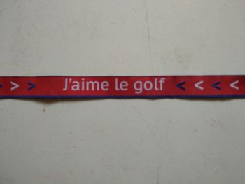 Bracelet cordon J'aime le golf