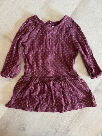 Robe bordeaux à poids doré Petit Bateau