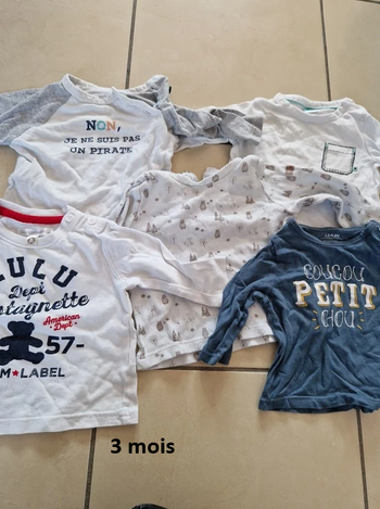 Lot de t-shirts 3 mois