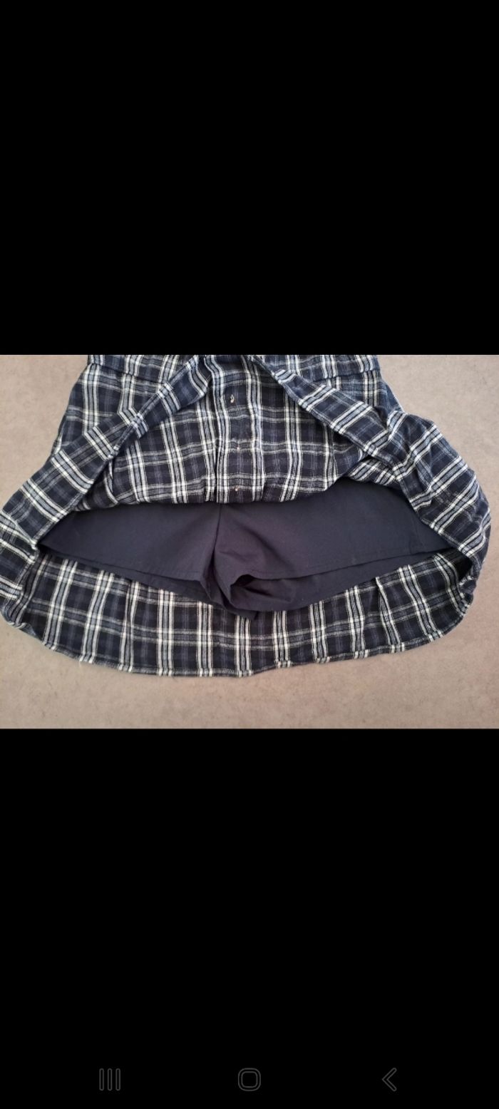 Jupe a carreaux marine Abercrombie - 7/8 ans - photo numéro 4