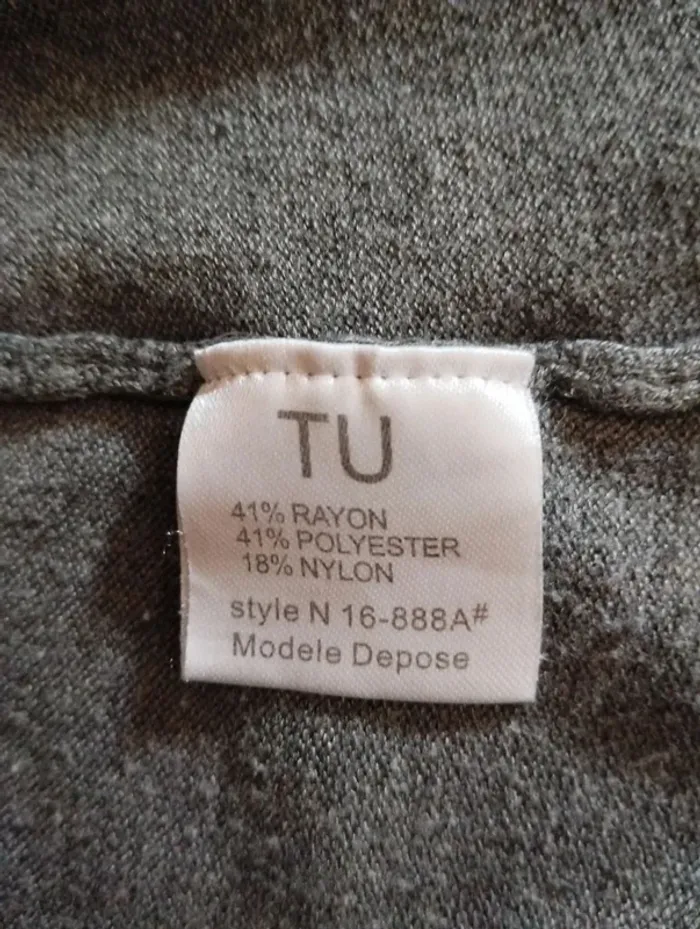 🌸Robe Grise MC Voyelles Taille Unique 🌸 - photo numéro 5